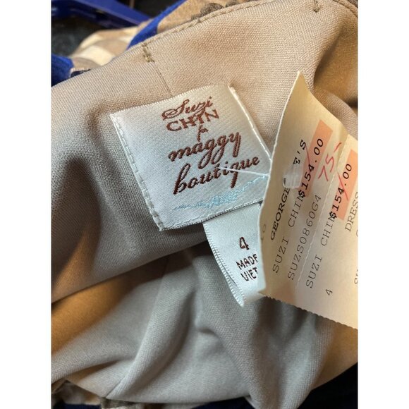 Suzy Chin for Maggy Boutique NWT Multicolor Blousy Loose Dress Sz 4 - Picture 5 of 6